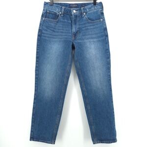 Lucky Brand Womens Jeans Boy Mid Rise Relaxed 2/26 Blue Straight Leg Denim